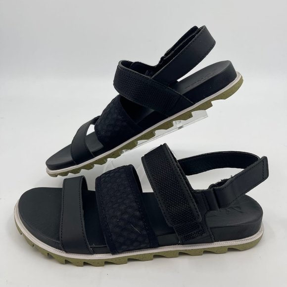 Sorel Black Patent Leather Sandals | Classic Style - Picture 4 of 8